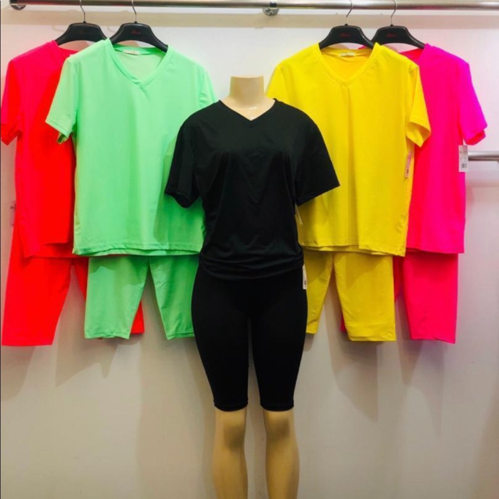LADIES BIKER SHORT SET